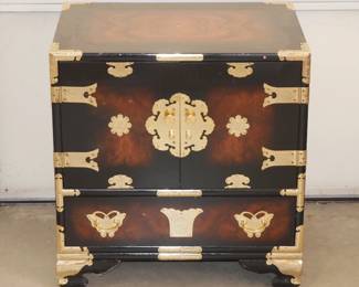 Chinoiserie Chest of Drawers w/Brass Embellishments