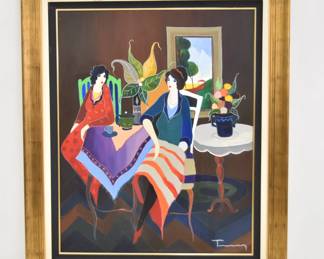 ITZCHAK TARKAY LARGE OIL ON CANVAS 