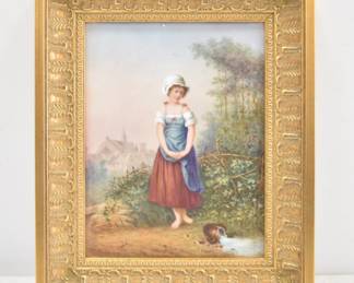 HAND PAINTED PORCELAIN PLAQUE 