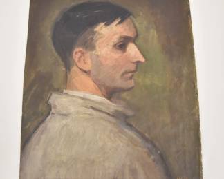 WALT KUHN OIL ON CANVAS PORTRAIT 