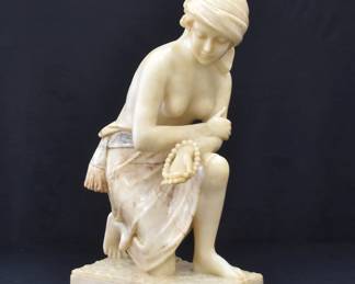ALABASTER SEATED GIRL 