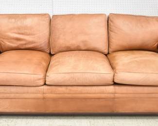 RALPH LAUREN HENREDON LEATHER SOFA 