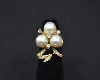 14KT PEARL RING 