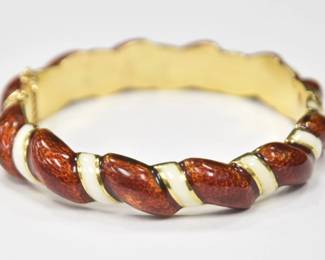 18KT GOLD & ENAMEL BRACELET 