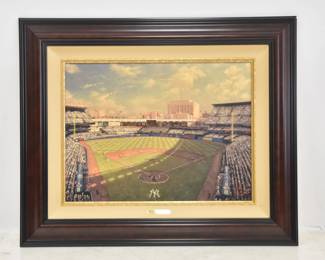 THOMAS KINKADE YANKEE STADIUM PRINT ON CANVAS 