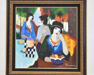 ITZCHAK TARKAY LARGE OIL ON CANVAS 