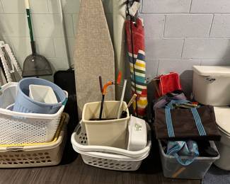 Cleaning/storage supplies - located in the basement