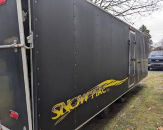Trailer & (4) Snowmobiles Sold Together (24 ft)