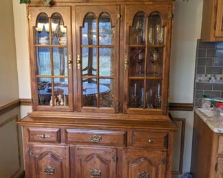 China Cabinet, Dining Table & Chairs Sold Together
