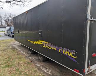 Trailer & (4) Snowmobiles Sold Together (24ft)
