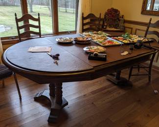 China Cabinet, Dining Table & Chairs Sold Together