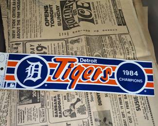 Vintage Detroit Tigers 1984 World Series Champions Memorabilia