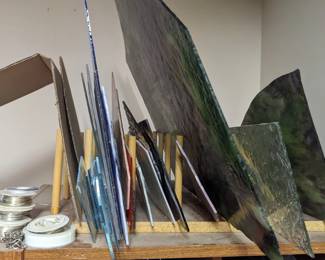 Stain Glass Pieces 