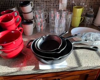 NEWER CAST IRON SET.