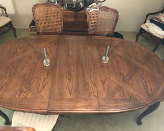 Exceptional Dinning Set -no damage or scratches, Cane Chairs in Very Good Condition