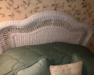 Wicker Bedroom Set- Head Board - Part of Bedroom Vintage 4 piece set Wicker Boho Style. $1,200. obo