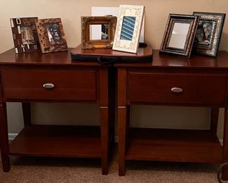 Mission Style Nightstands pair, Beveled Decorative Mirror, Frames