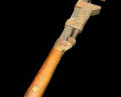 Antique MANUFACTURED UNDER L COES PATS STEEL Adjustable 21 Monkey Wrench
