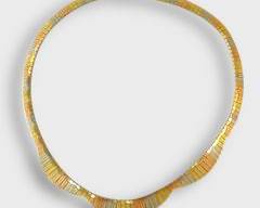 Fine Italian 14K Tri Colored Gold 16 Necklace
