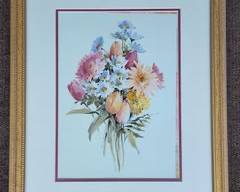 Artist Signed Bouquet of Flowers Framed Print
