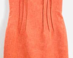 DAVID MEISTER Vintage Sleeveless Sheath Orange Dress Size 10
