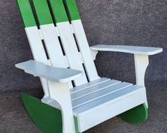 Vintage adirondack Slat Wood Rocking Chair
