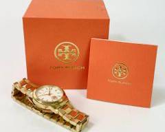 Tory Burch Collins Quartz Gold Tone Wristwatch In Original Box
