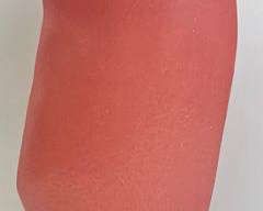 1992 Memphis Style Vintage Artist Signed Pink Zig Zag Abstract Art Pottery Vase MCM Mid Century Modern
