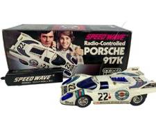 Vintage Galoob SpeedWave RC Porsche 917K Toy Race Car In Original Box With Instruction Manual and Transmitter Controller
