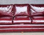 Vintage Hickory Craft Burgundy Leather Sofa
