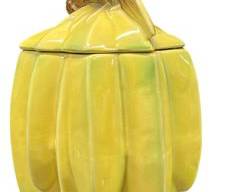Vintage McCoy Glazed Ceramic Bunch of Bananas Cookie Jar.
