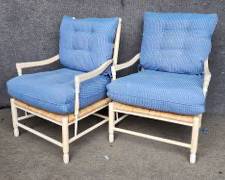 Pair The Queen Select Rush Seat Lounge Chair
