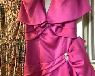 Hot pink evening wear