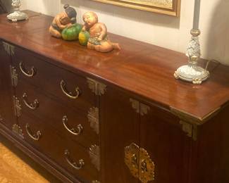 Asian style chest  with brass hardware