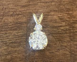 14K gold diamond pendant