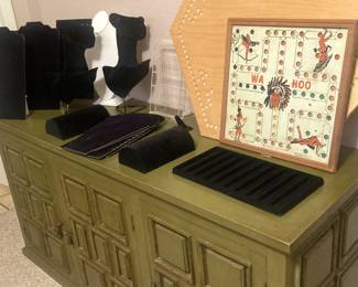 Vintage avocado credenza