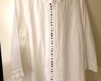 White linen blouse from Soft Surroundings