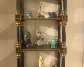 Antique Asian style wall display shelf