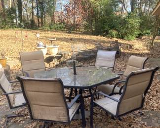 Patio table and chairs (as is)