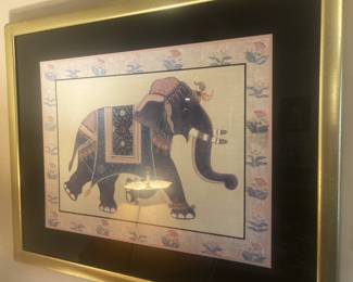 Framed  elephant art                              