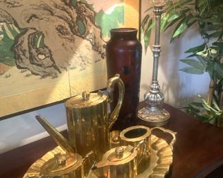 Brass coffee set