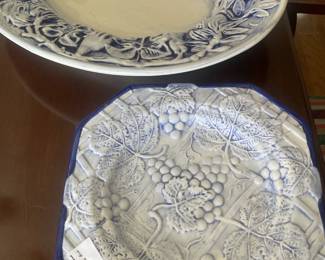 Blue and white selections