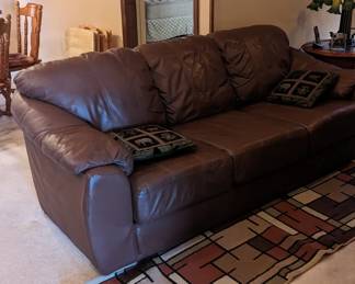 Soft leather couch