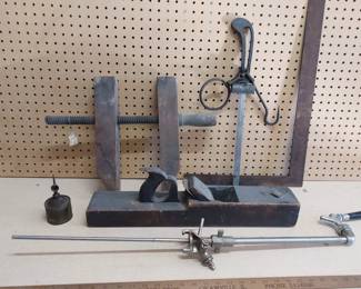 Mixed Tool Lot Antiques, Standard Oil Can, Tapper