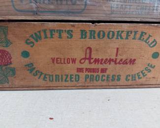 (5) Wooden Cheese Crates