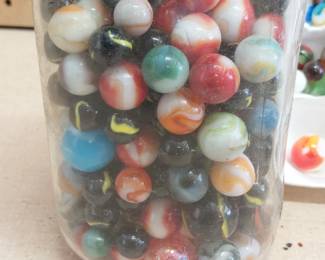 Glass Marbles Including Shooters Cat's Eye Piggers