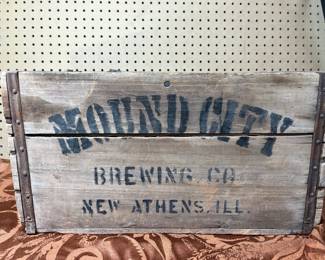 Mound City Brewing Co New Athens ILL Wooden Crate