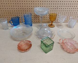 Glassware Lot, Candy Dish, Depression, Coke, etc.