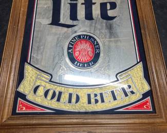 Miller Lite Advertising Mirror