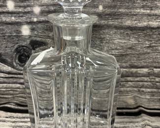 Vintage Glass crystal decanter, signed "Atlantis" (with sticker)
